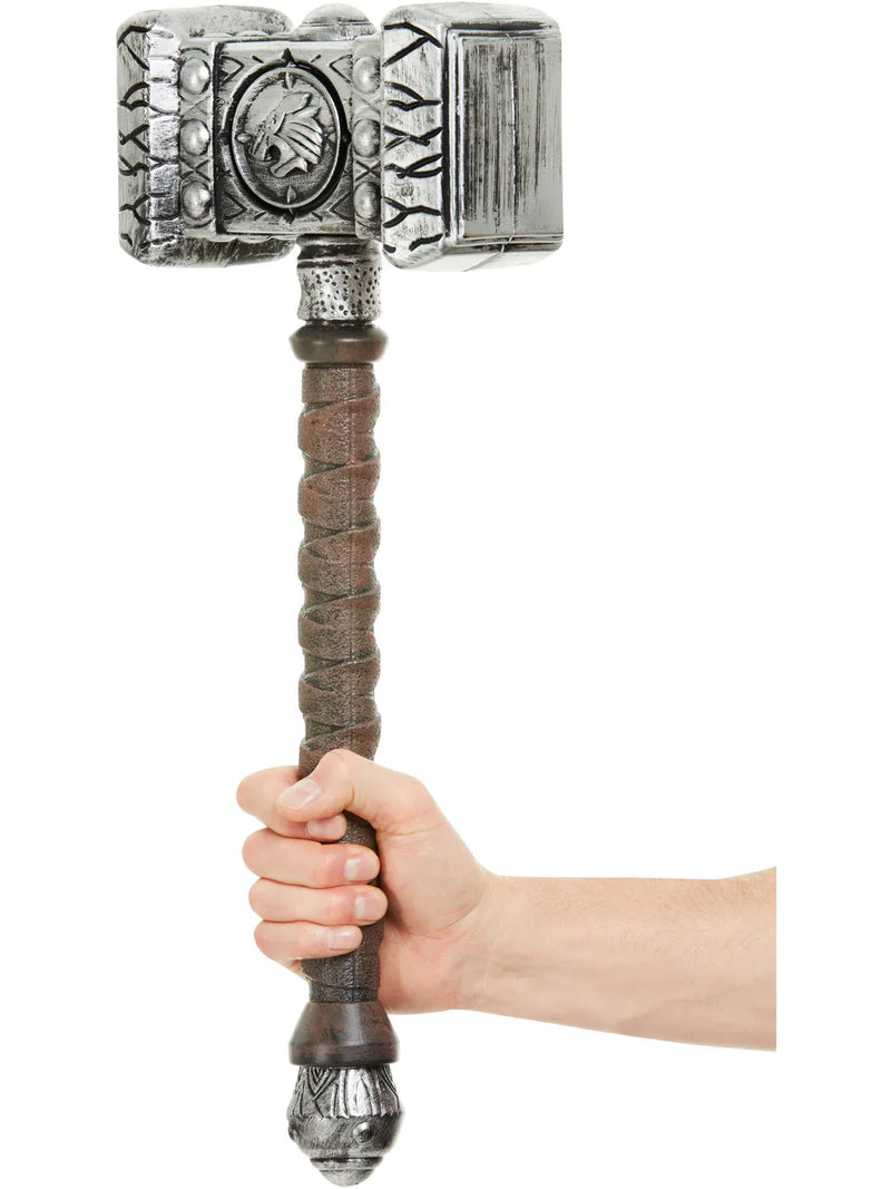 Hammer Prop Silver 52cm Medieval War Costume