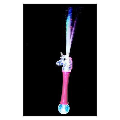 Unicorn Fibre Optic Wand Light Up Pink & Blue Child 1