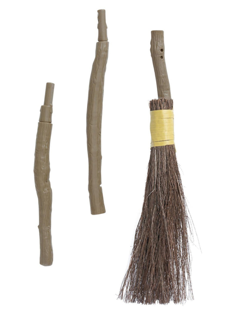Extendable Authentic Broomstick Halloween Witch Prop