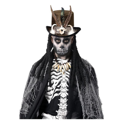 Deluxe Witch Doctor Top Hat Adult Black Brown_1 sm-52797
