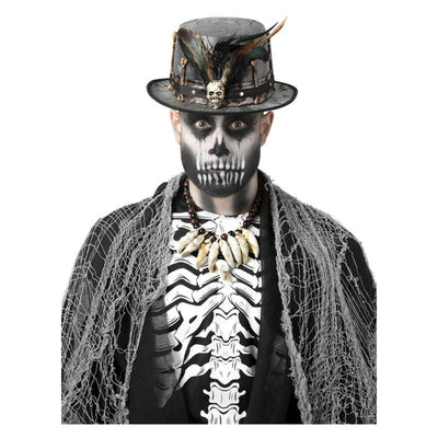 Witch Doctor Distressed Black Top Hat Adult_1 sm-52799