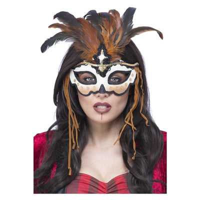 Voodoo Priestess Eyemask Adult Brown_1 sm-52804