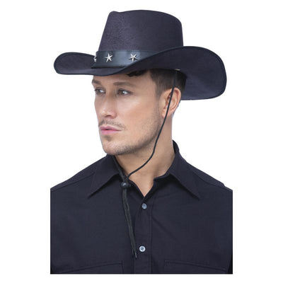 Black Western Cowboy Hat Adult_1 sm-53017
