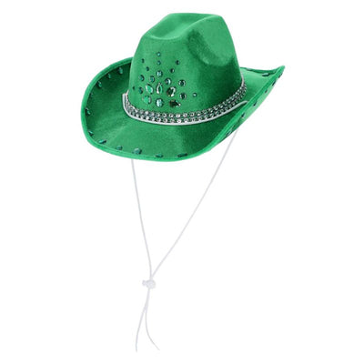 Green Rhinestone Cowboy Hat Adult 1