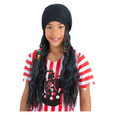 Pirate Bandana with Attached Hair Child 1