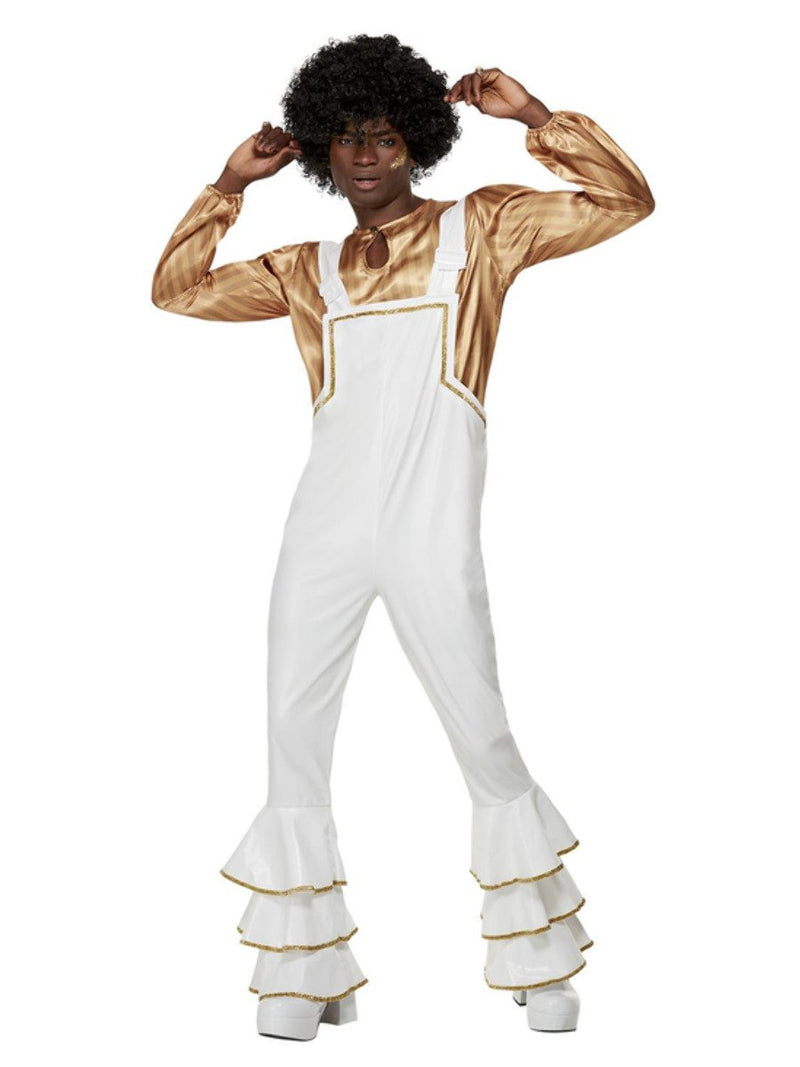 70s Glam Costume ABBA Adult White Gold
