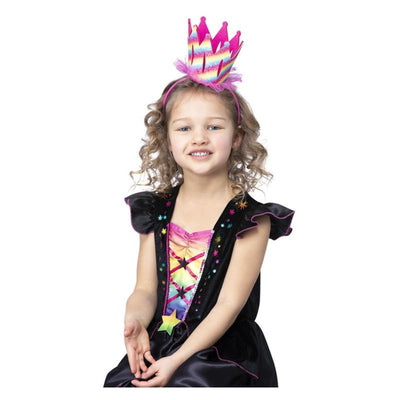 Rainbow Glitter Crown Headband Child Multi_1 sm-56423