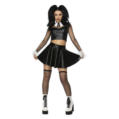 Fever Gothic School Girl Adult Black White_1 sm-56453L