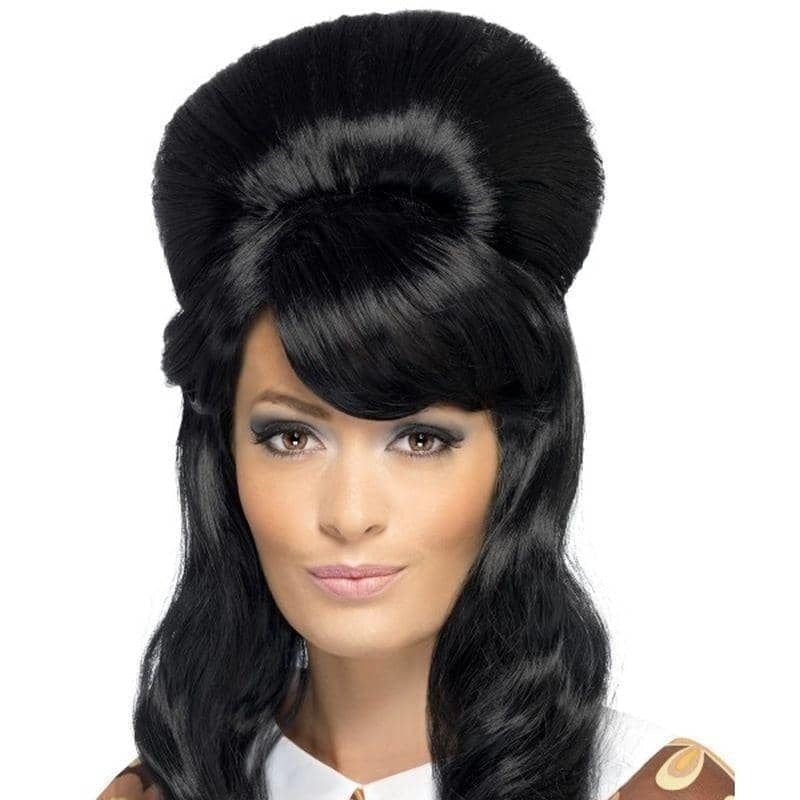 60s Brigitte Bouffant Wig Adult Black_1