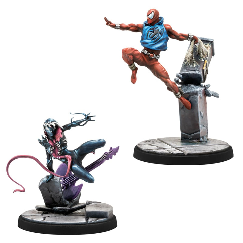 Atomic Mass Games Marvel: Crisis Protocol Gwenom & Scarlet Spider Character Pack - Unleash Alternate Universe Heroes! Tabletop Superhero Game, Ages 14+, 2 Players, 90 Min Playtime, Made