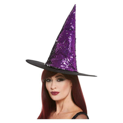 Reversible Sequin Witch Hat Purple & Black_1 sm-61124