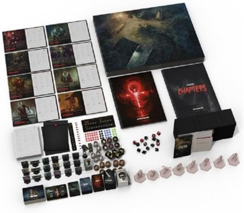 Vampire: The Masquerade - Chapters: Montreal - A Cooperative Story-Driven Table top Game - for Adults - Ages 18+ - 1 to 4 Players - 30 Minutes per Player - Made by Flyos Games