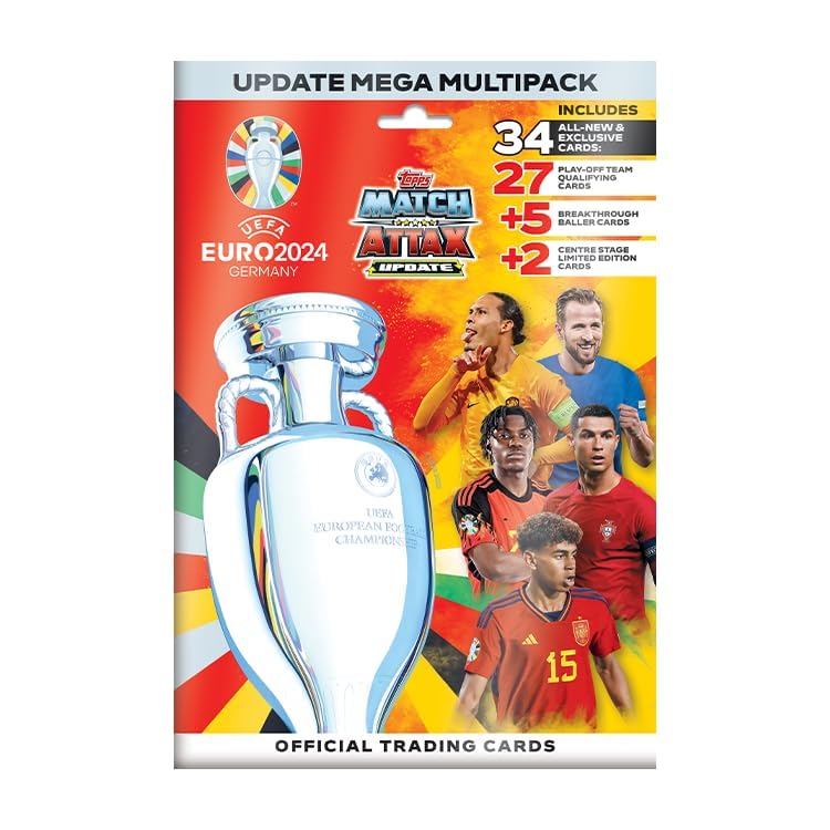 Topps Official Euro 2024 Match Attax Update Mega Multipack (34 Cards)