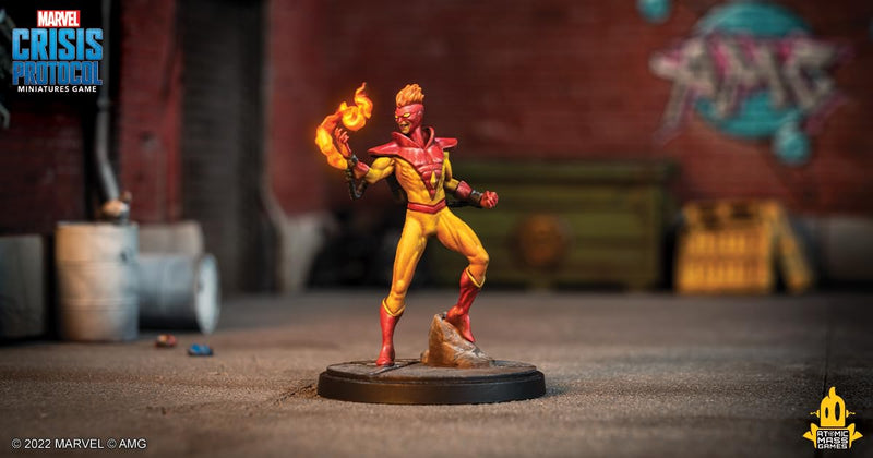 Atomic Mass Games Marvel: Crisis Protocol The Blob and Pyro Character Pack - New Mutant Additions! Tabletop Superhero Game, Ages 14+, 2 Players, 90 Minute Playtime, Made