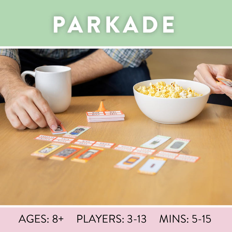 Parkade Board Game - Word Games and Parking Cars - Party Game for Friends and Family Game Night - 5-15 Minutes for 3-13 Players