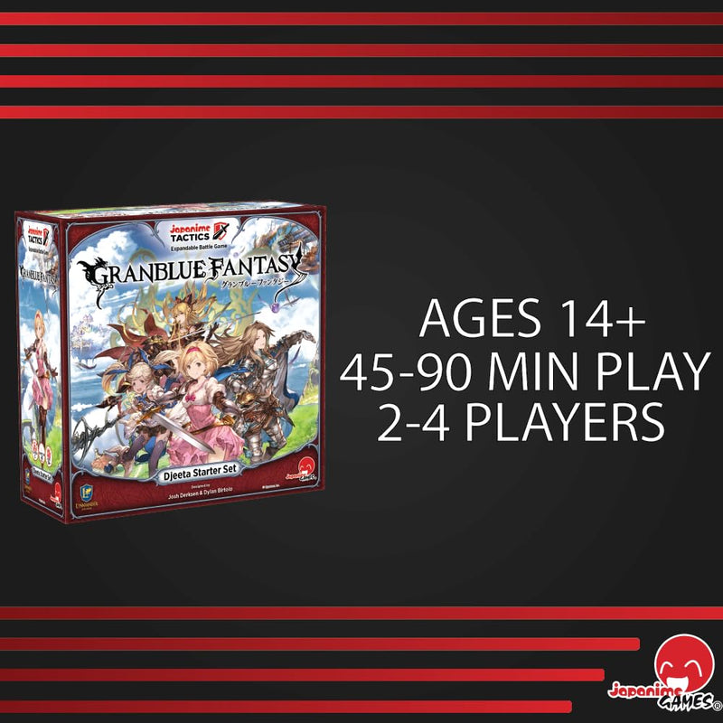 Japanime Tactics: Granblue Fantasy Djeeta Starter Set | from The Creator of Dragon Fire | Strategize and Battle | 2-4 Players Ages 14+