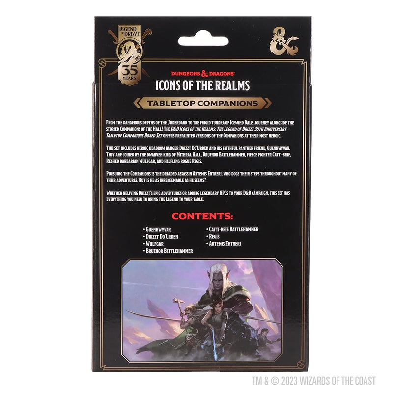 WizKids D&D The Legend of Drizzt 35th Anniversary - Tabletop Companions Boxed Set Dungeons and Dragons Miniatures