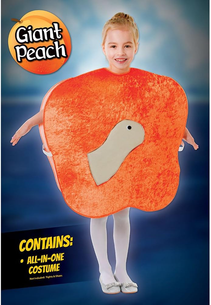 Giant Peach + Worm Childrens Costume Unisex