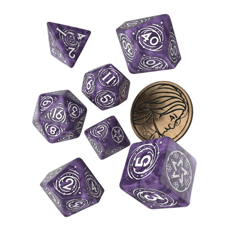 Q-Workshop Witcher Dice Set. Yennefer - Lilac and Gooseberries