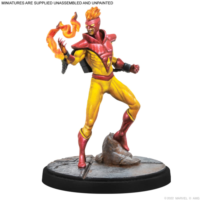 Atomic Mass Games Marvel: Crisis Protocol The Blob and Pyro Character Pack - New Mutant Additions! Tabletop Superhero Game, Ages 14+, 2 Players, 90 Minute Playtime, Made