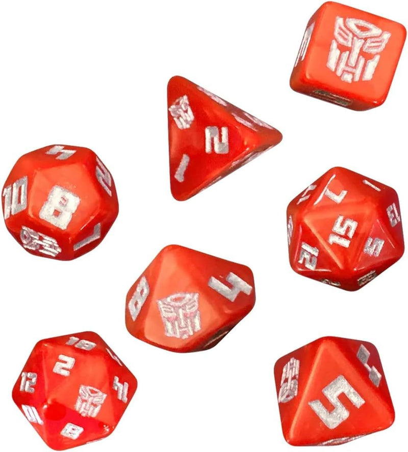 Renegade Game Studios Transformers Roleplaying Gam e Dice Set, Red