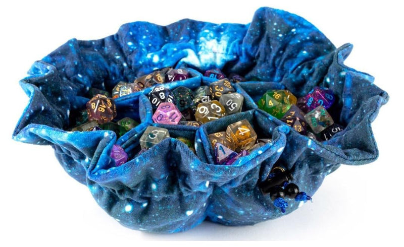 FanRoll by Metallic Dice Games Velvet Compartment Dice Bag with Pockets, Role Playing Game Dice Accessories for Dungeons and Dragons