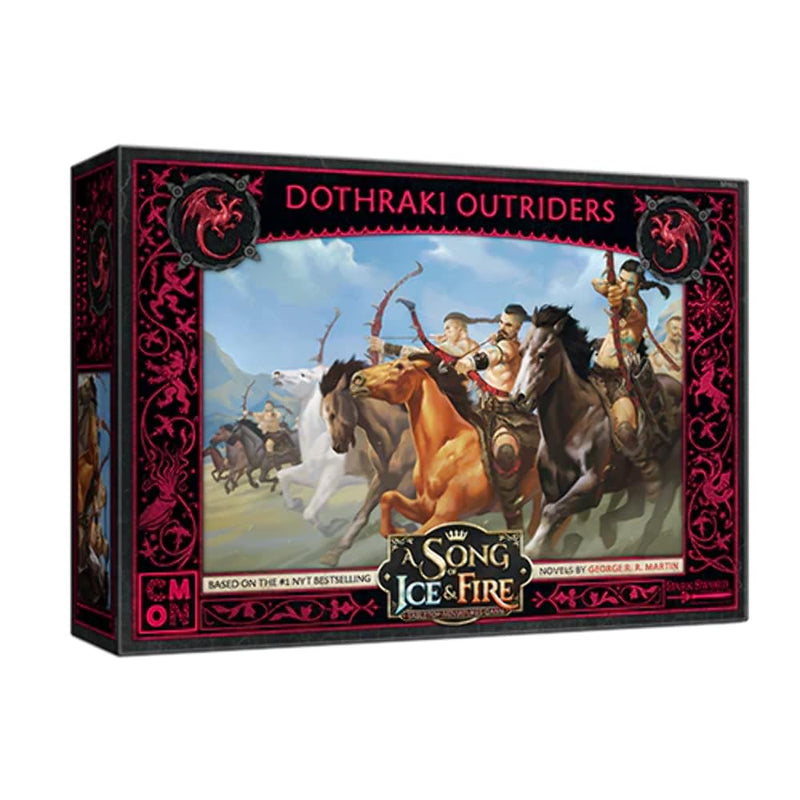 CMON A Song of Ice and Fire Tabletop Miniatures Dothraki Outriders Unit Box - Skilled Scourge of The Great Grass Sea, Strategy Game for Adults, Ages 14+, 2+ Players, 45-60 Minute Playtime, Made