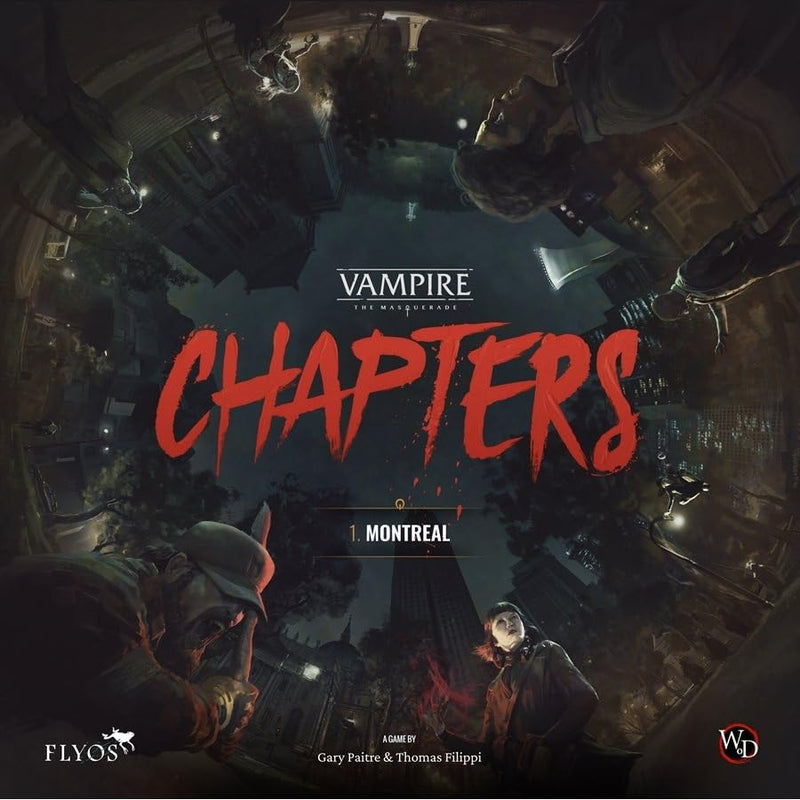 Vampire: The Masquerade - Chapters: Montreal - A Cooperative Story-Driven Table top Game - for Adults - Ages 18+ - 1 to 4 Players - 30 Minutes per Player - Made by Flyos Games