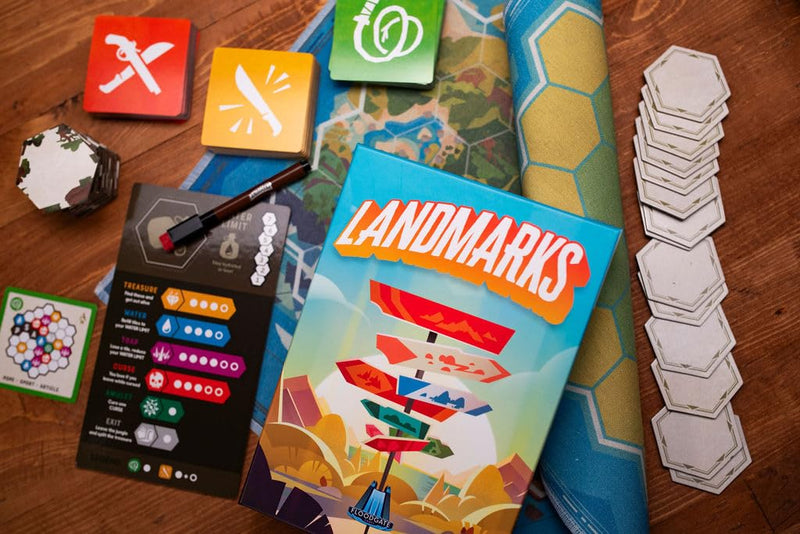 Landmarks | Cooperative Board Game for Adults and Kids | Fun Game for Family Game Night | Word Association Party Game | Ages 10 and up | 2-10 Players | Average Playtime 20 Minutes | By Floodgate Games