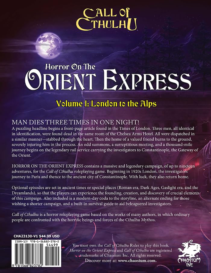 Call of Cthulhu: Horror on the Orient Express , (Set of 2)