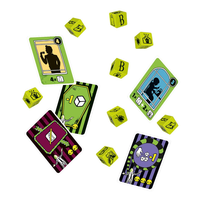 Mixlore Watch Out Beetlejuice Party Game - A Ghostly Push-Your-Luck Adventure for Family Game Night! Strategy Game for Kids & Adults, Ages 10+, 2-6 Players, 20 Minute Playtime, Made