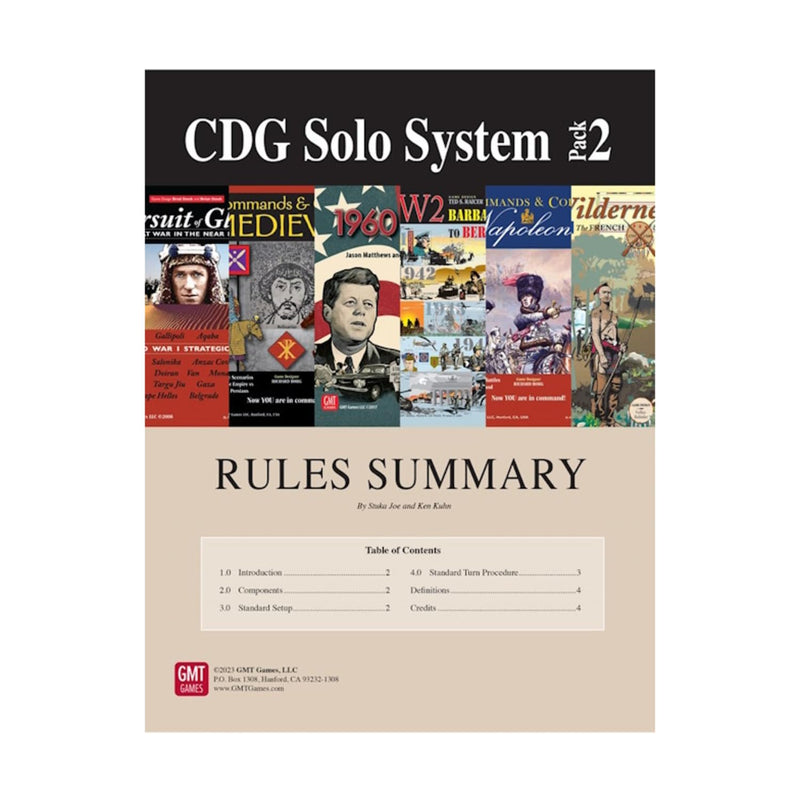 GMT Games CDG Solo System Pack 