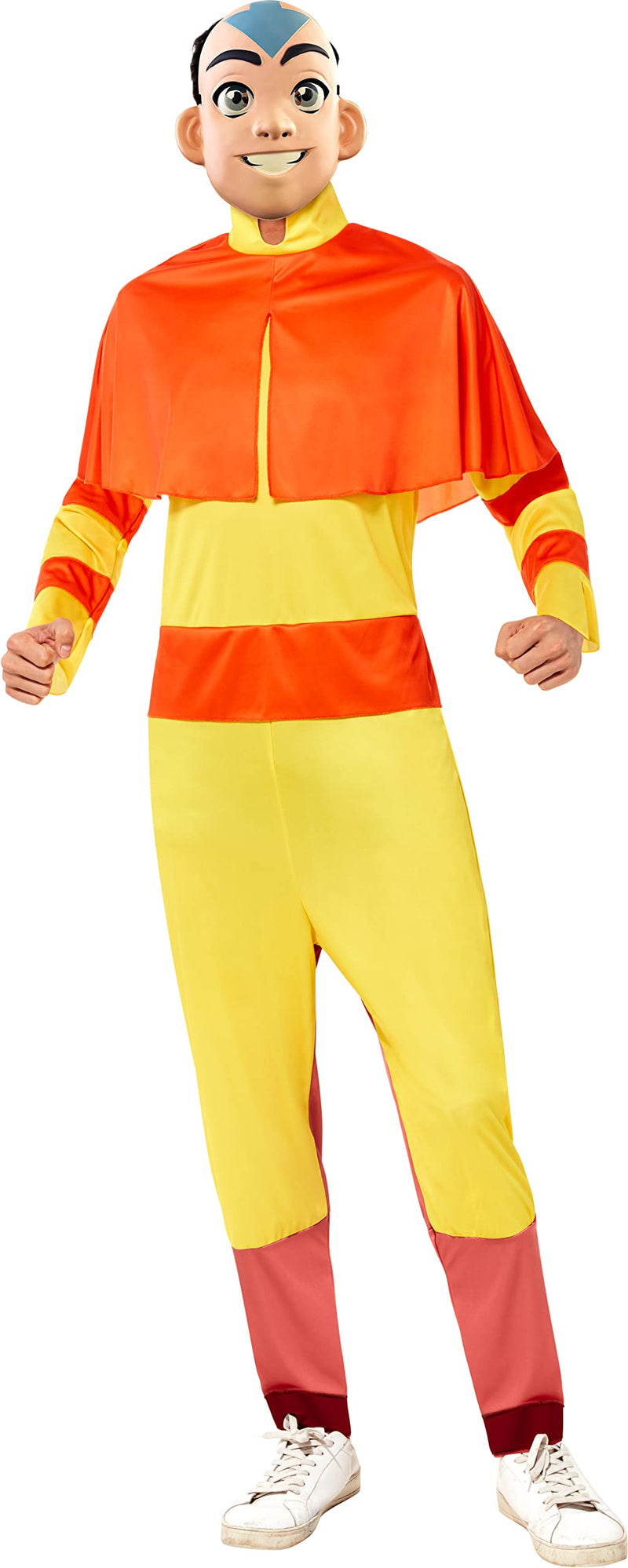 Avatar The Last Airbender Aang Costume Jumpsuit with Cape and Mask