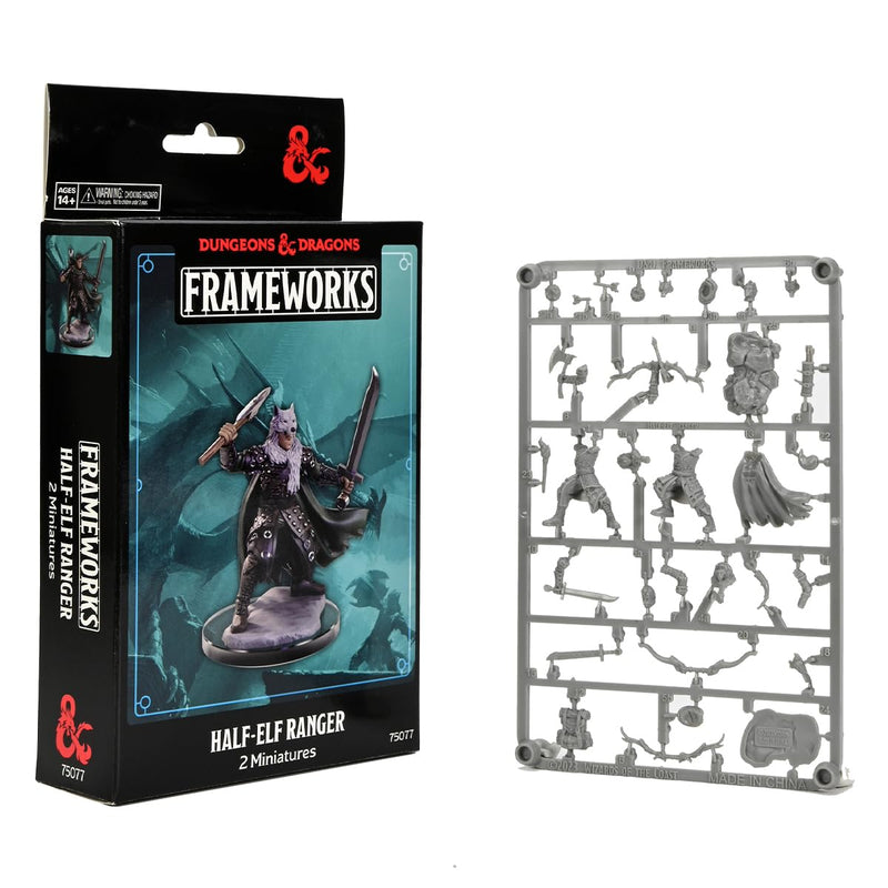 WizKids D&D Frameworks: Male Half-Elf Ranger - Unpainted and Unassembled