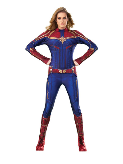 Captain Marvel Womens Hero Deluxe Costume Suit 1 rub-700600XS MAD Fancy Dress