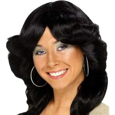 70s Flick Wig Adult Black_1