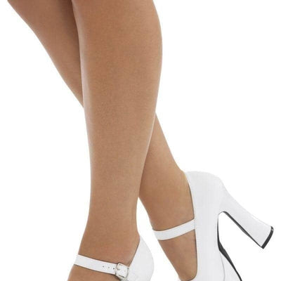 70s Ladies Platform Shoes Uk Size 4 Us 7 Adult White_1 sm-43075s