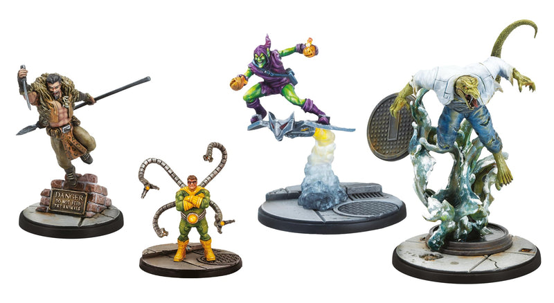 Atomic Mass Games Marvel: Crisis Protocol Spider-Foes Affiliation Pack - Unleash Sinister Villains on The Tabletop! Superhero Strategy Game, Ages 14+, 2 Players, 90 Minute Playtime, Made