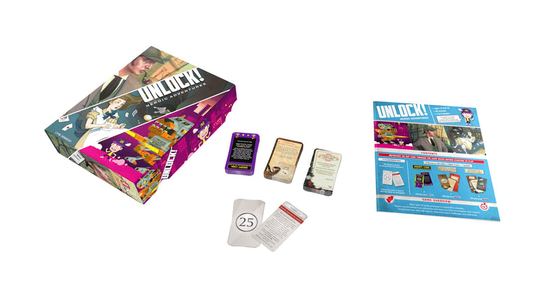 UNLOCK! Heroic Adventures Card Game - Escape Room-Inspired Cooperative Adventure, Fun Family Game for Kids and Adults, Ages 10+, 1-6 Players, 1 Hour Playtime, Made by Space Cowboys