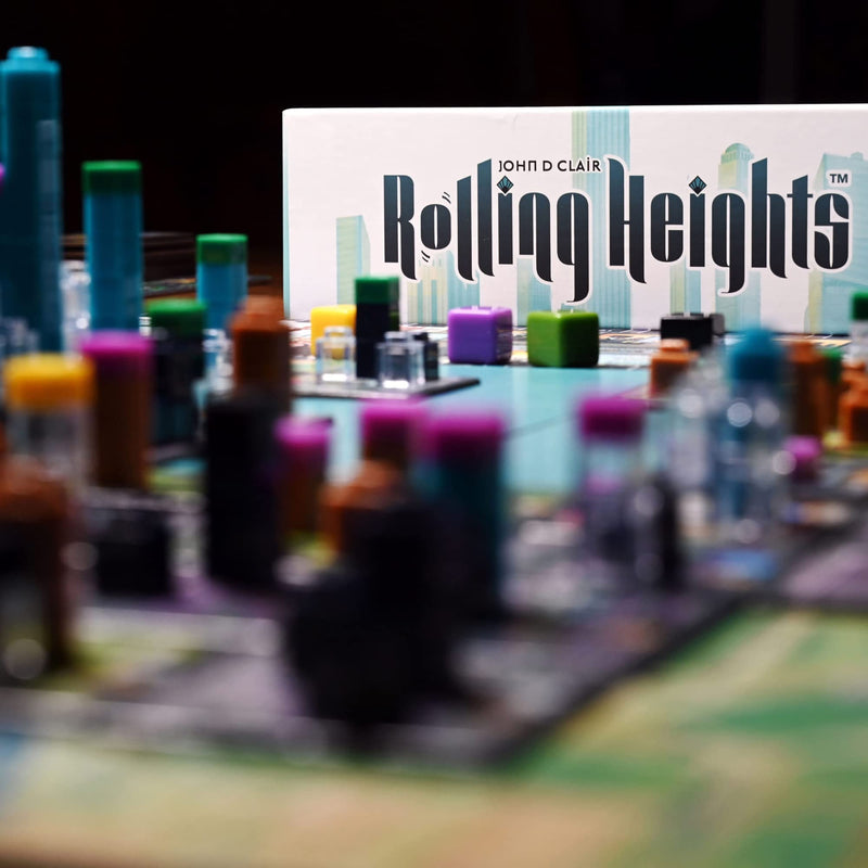 AEG Rolling Heights | Roll Your Meeples, Build The City | Push Your Luck, Pool Building Construction Game Set in The 1920&