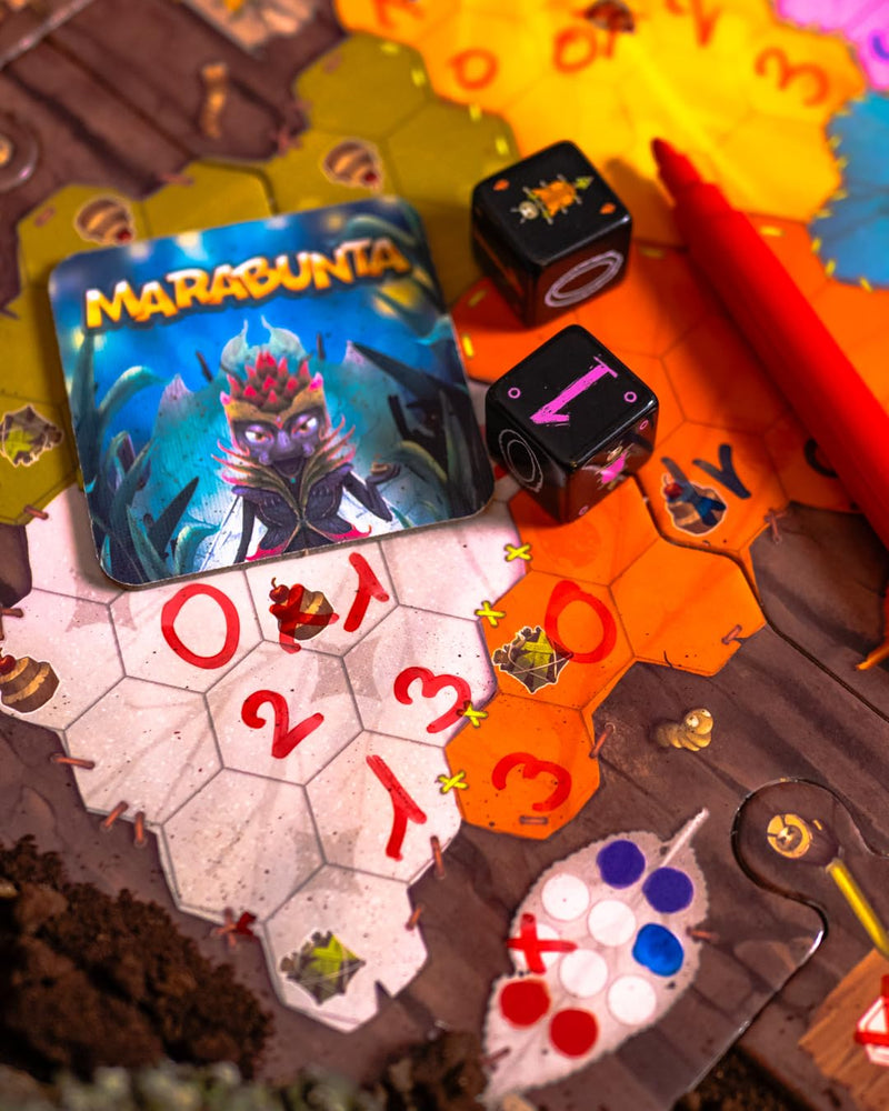 Marabunta Board Game - A Strategy Game of Ant Colony Domination! Fun Family Game for Kids & Adults, Ages 10+, 2 Players, 30 Minute Playtime, Made by Space Cowboys