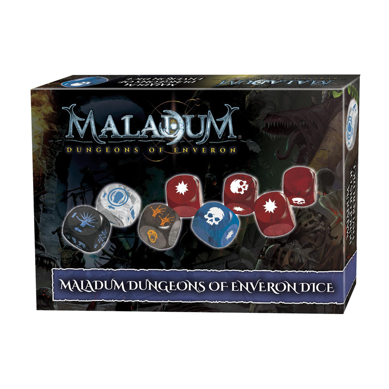 Maladum Dungeons of Enveron Dice - Fantasy Dungeon Crawler Game Immersive Terrain Solo, Co-op and Adversarial Play