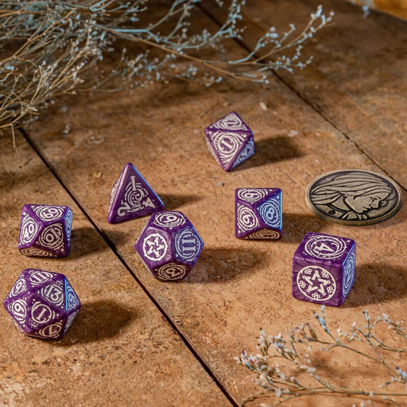 Q-Workshop Witcher Dice Set. Yennefer - Lilac and Gooseberries