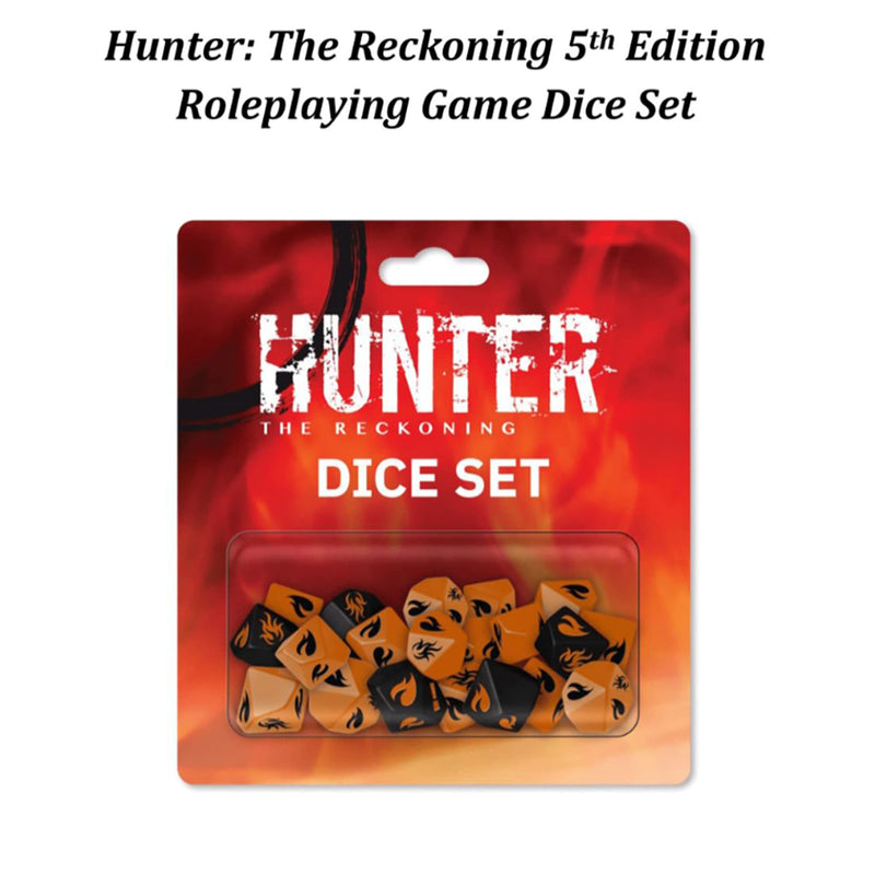 Renegade Game Studios Hunter: The Reckoning 5th Edition Roleplaying Game - Dice Set - Accessory to The Reckoning RPG Orange