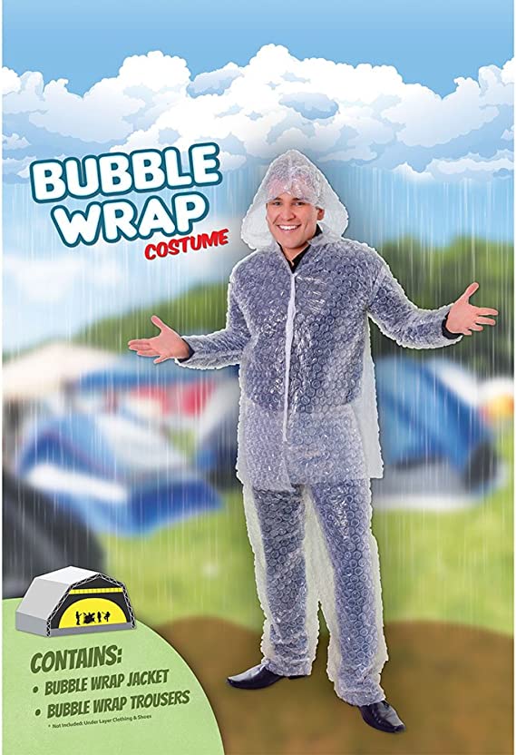 Bubble Wrap Adult Fetsival Costume Chest Size 44" 2 MAD Fancy Dress