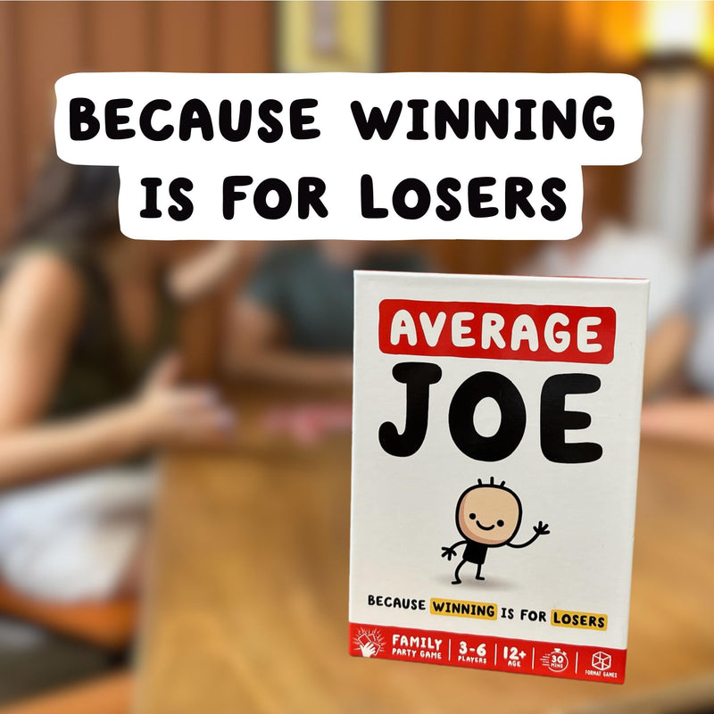 Format Games Average Joe Party Game - Embrace Your Ordinary Side with 600 Questions - Fun for Family and Friends! Ages 8+, 3-6 Players, 30 Minute Playtime, Made