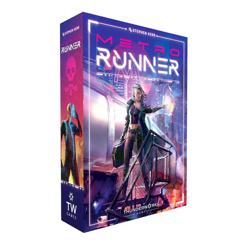 Thunderworks Games - Metrorunner | Strategy Board Game | Sci-fi Rondel Eurogame with Hacking Tile Puzzle | Worker Movement & Resource Collection | Family Game for 1-5 Players Ages 14+ 30-90 Minutes