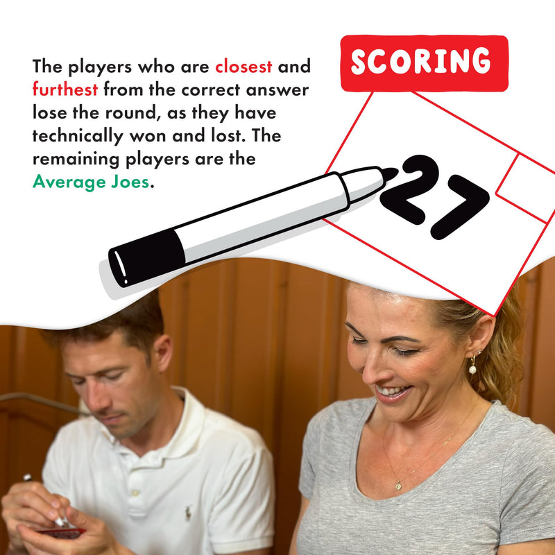 Format Games Average Joe Party Game - Embrace Your Ordinary Side with 600 Questions - Fun for Family and Friends! Ages 8+, 3-6 Players, 30 Minute Playtime, Made