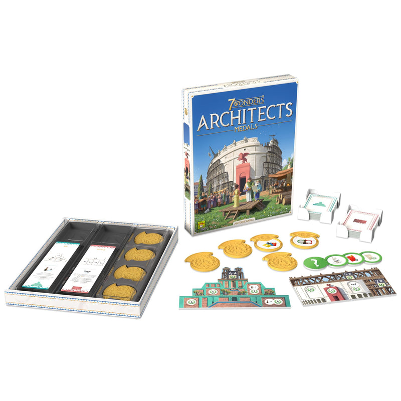 7 Wonders Architects Medals Expansion - New Wonders, Medals, and Strategies Await! Civilization Strategy Game for Kids and Adults, Ages 8+, 2-7 Players, 25 Minute Playtime, Made by Repos Production