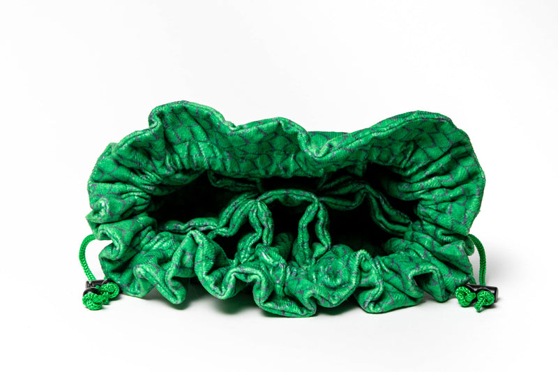 Metallic Dice Games FanRoll Dragon Storm TM Velvet Compartment Dice Bag: Green Dragon Scales